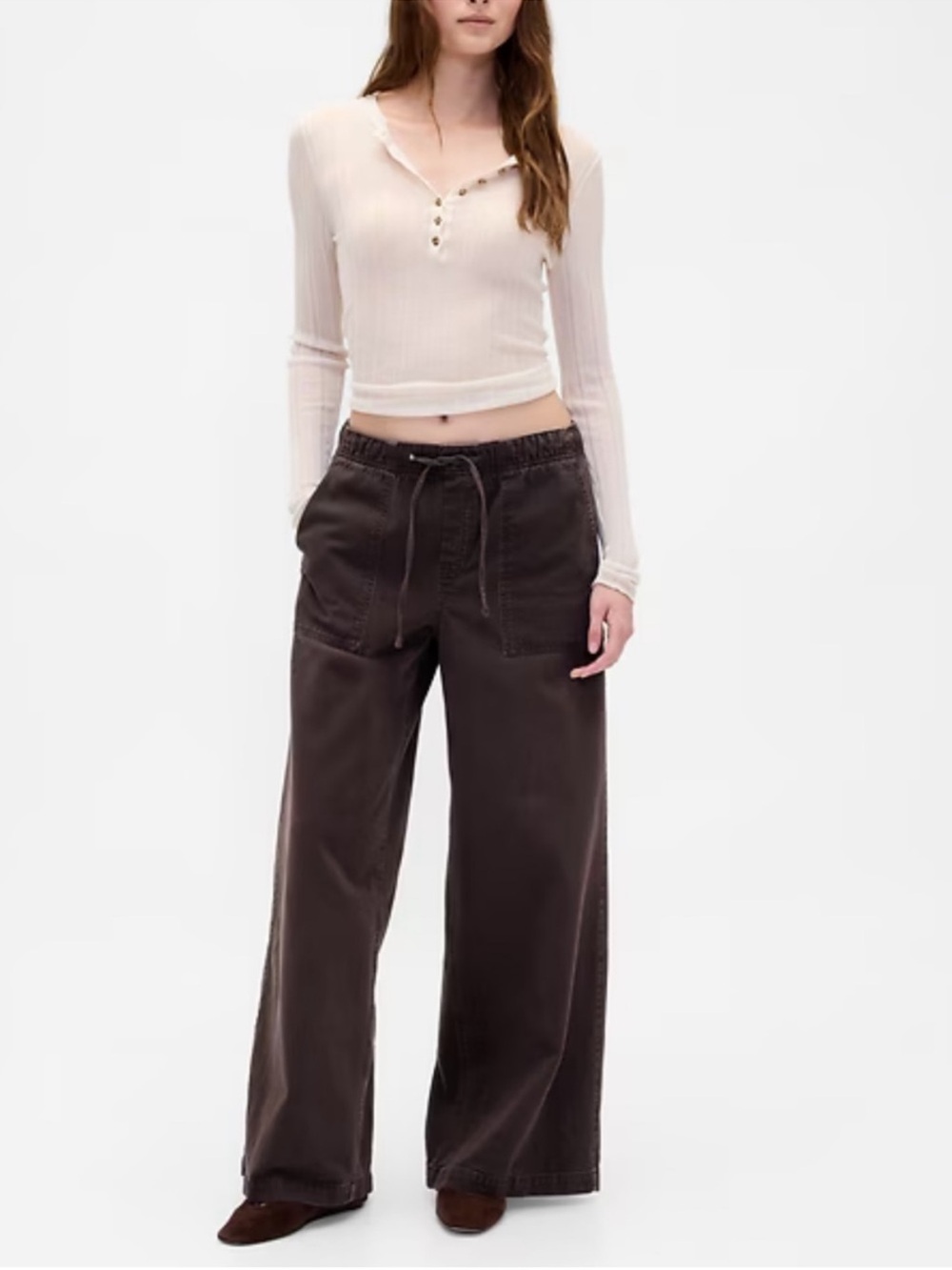 GAP Mid Rise Easy Baggy Pants XS Like New